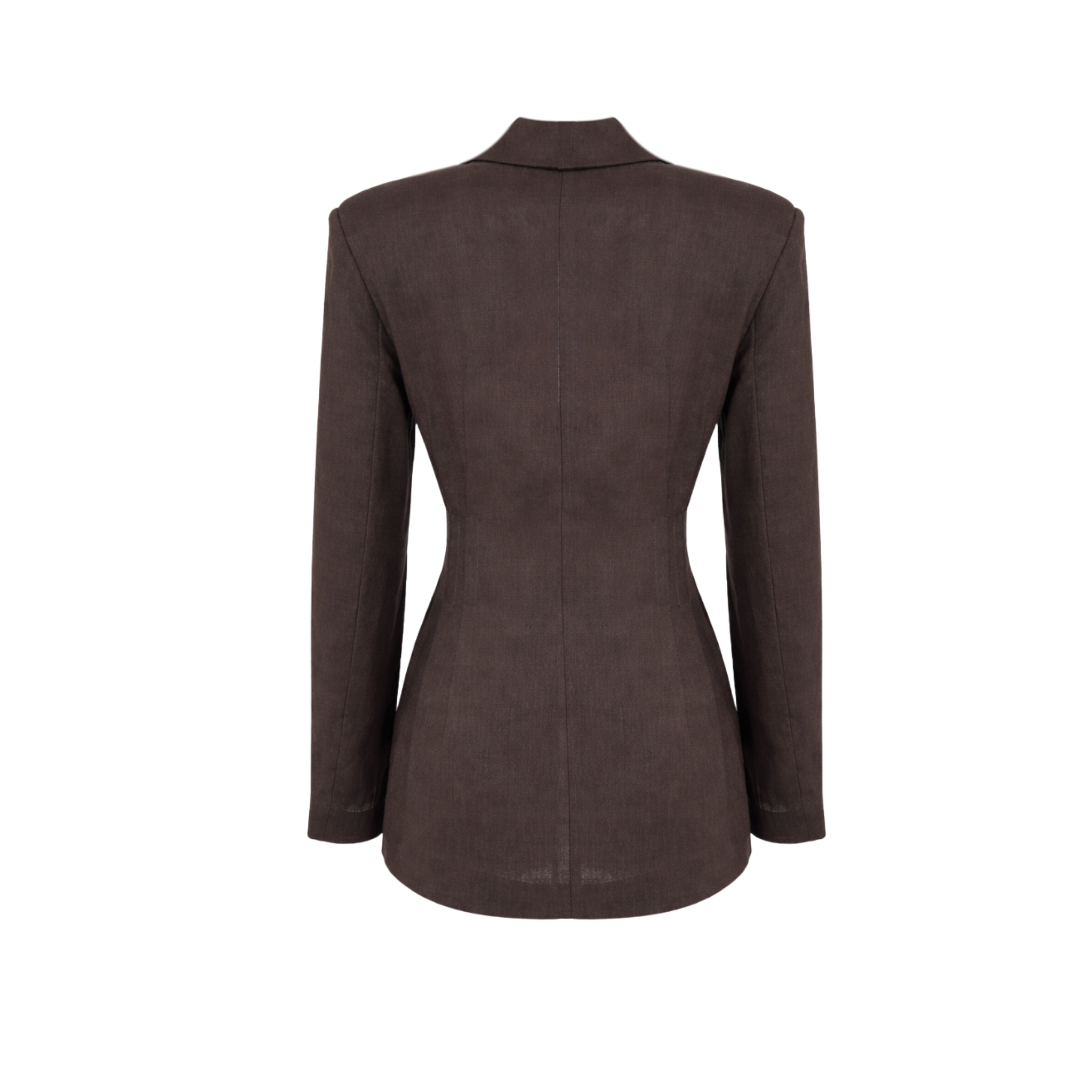 WAIST DETAIL 100% LINEN SET BROWN