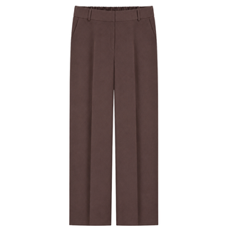 BROŞ DETAY %100 KETEN TAKIM KAHVE