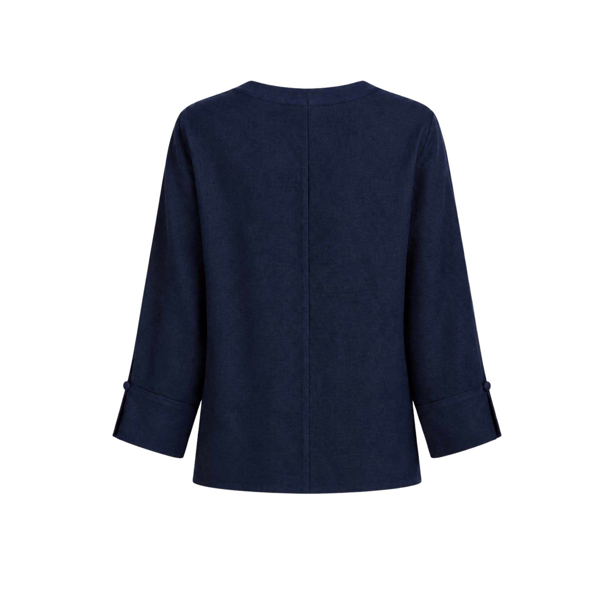 BUTTON DETAIL 100% LINEN SET NAVY