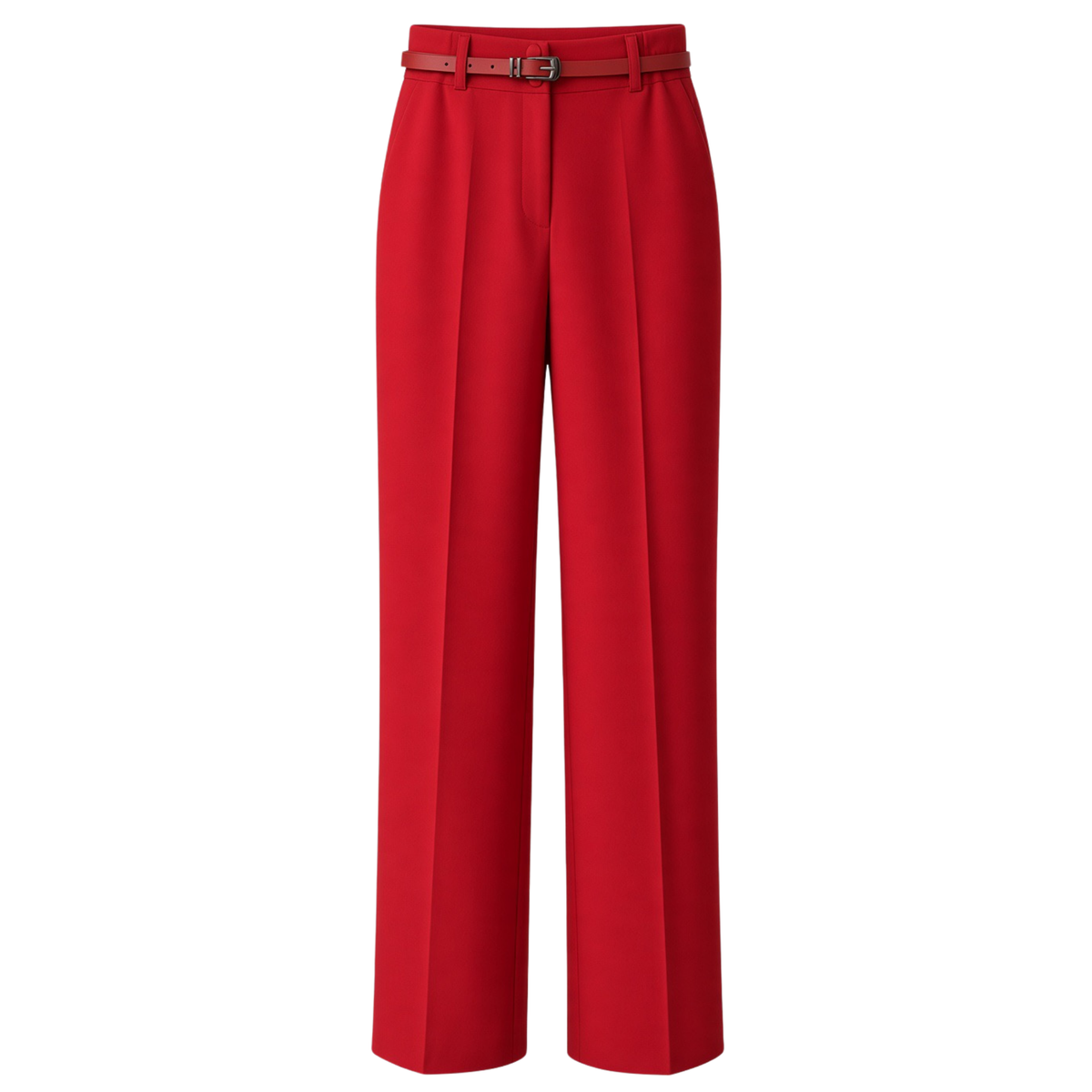 JACKET AND TROUSER SET WITH DECORATIVE BUTTONS RED