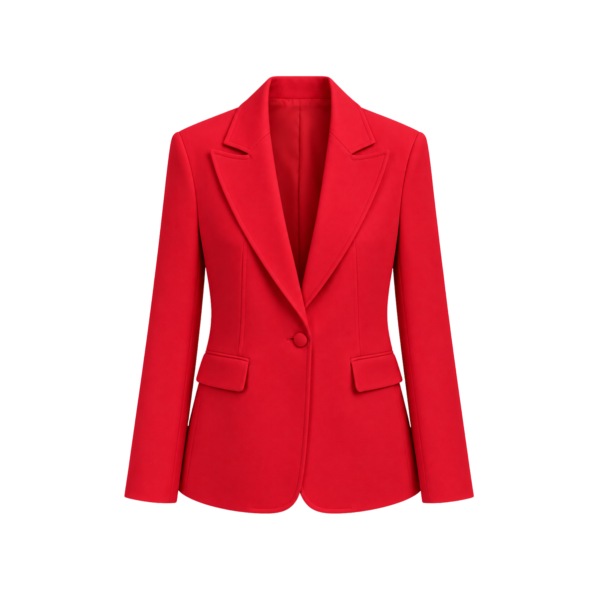 SINGLE BUTTON BLAZER JACKET RED