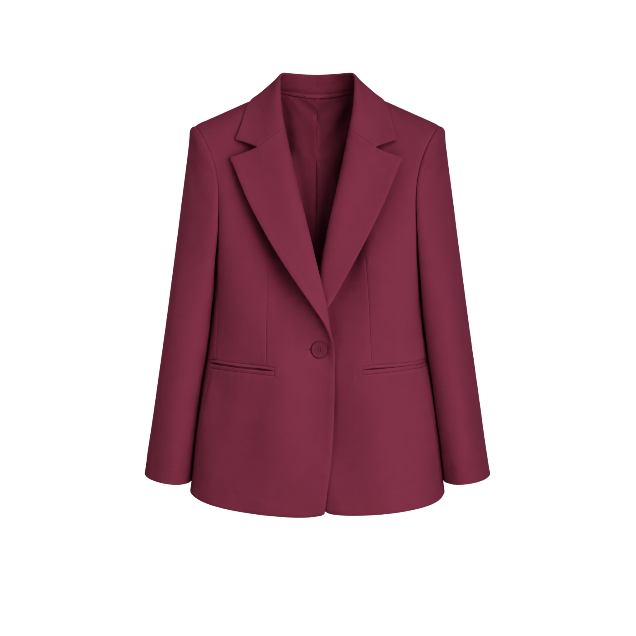 SINGLE BUTTONED JACKET AND TROUSERS SET BURGUNDY