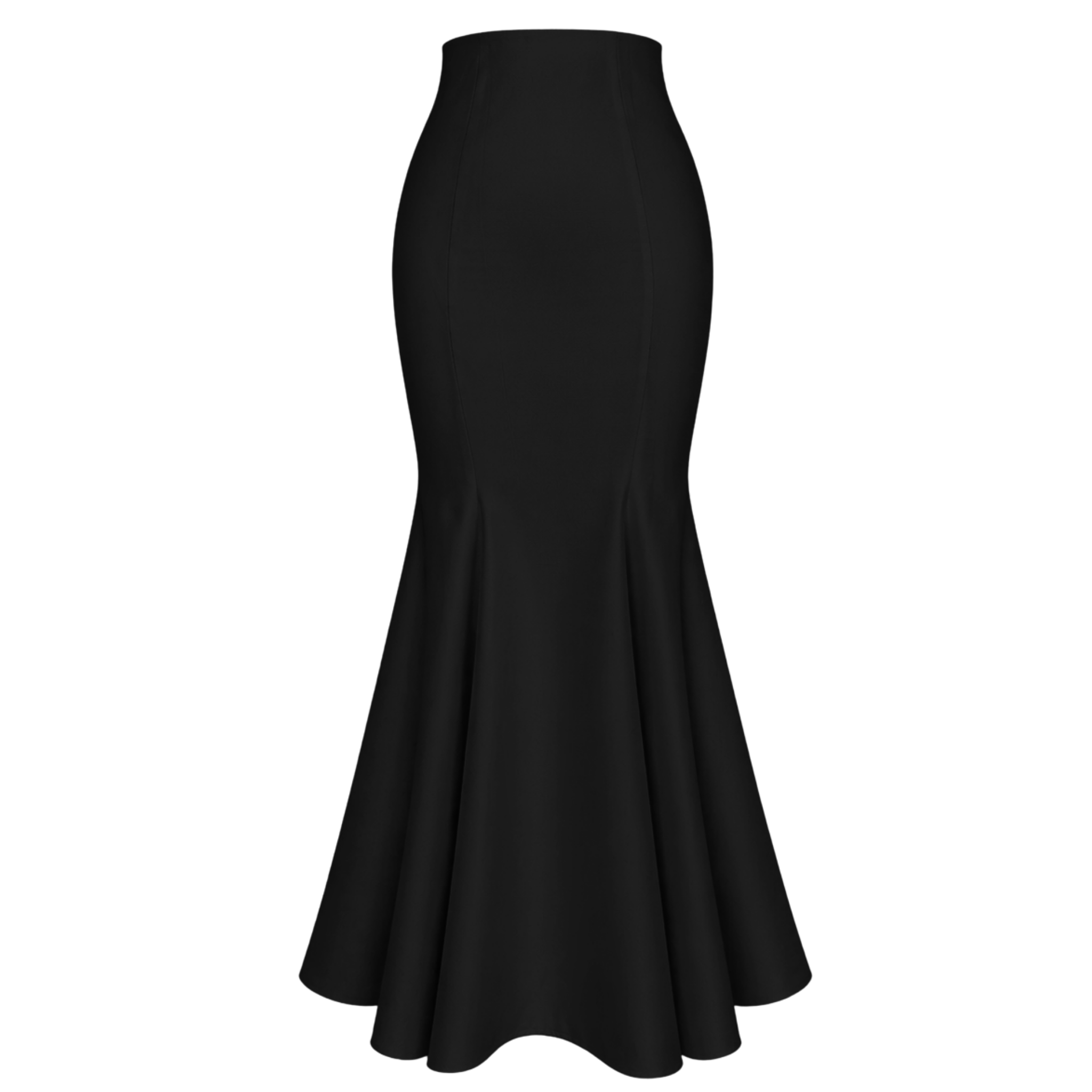 LENA MAXI LENGTH RUFFLED SKIRT BLACK