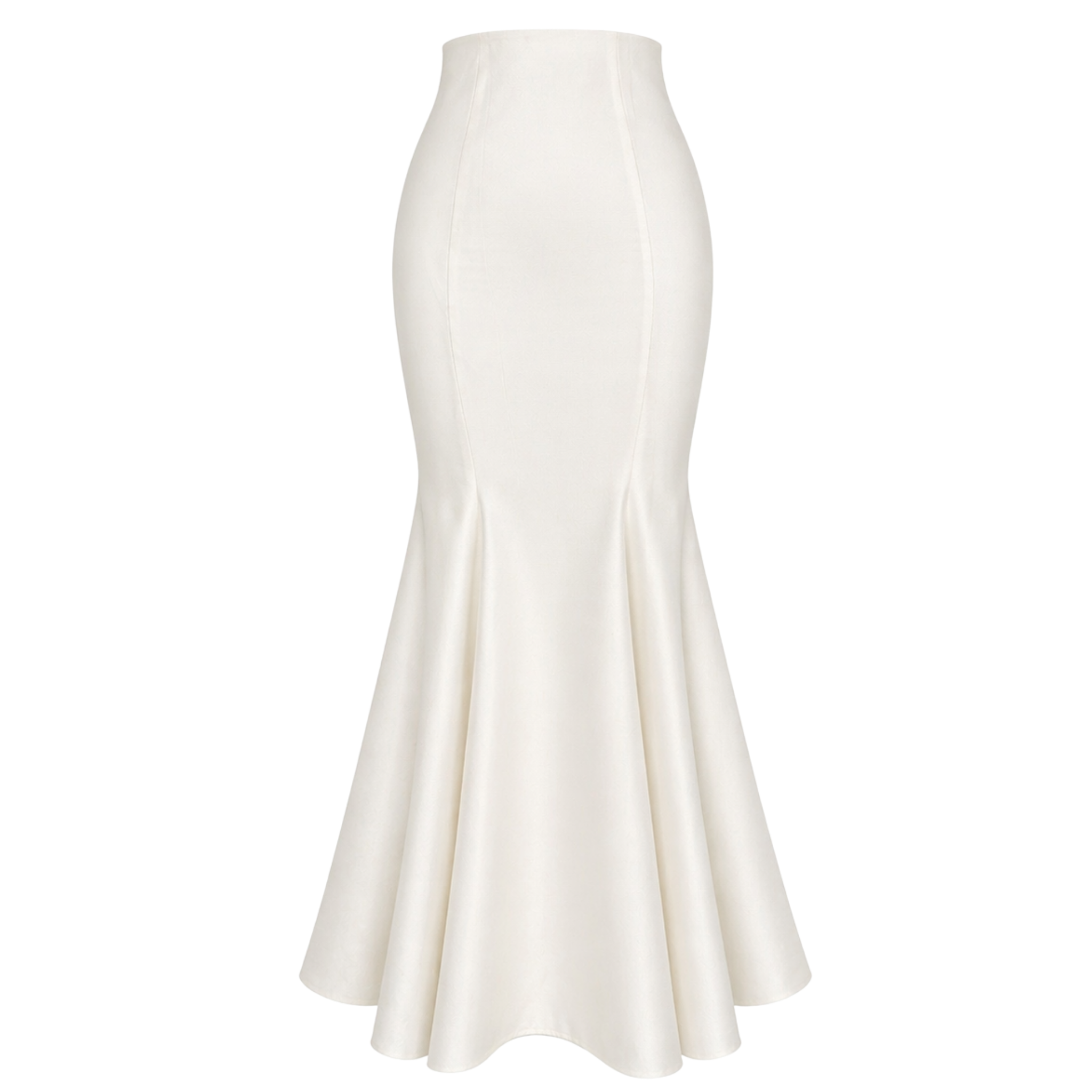 LENA MAXI LENGTH RUFFLED SKIRT ECRU