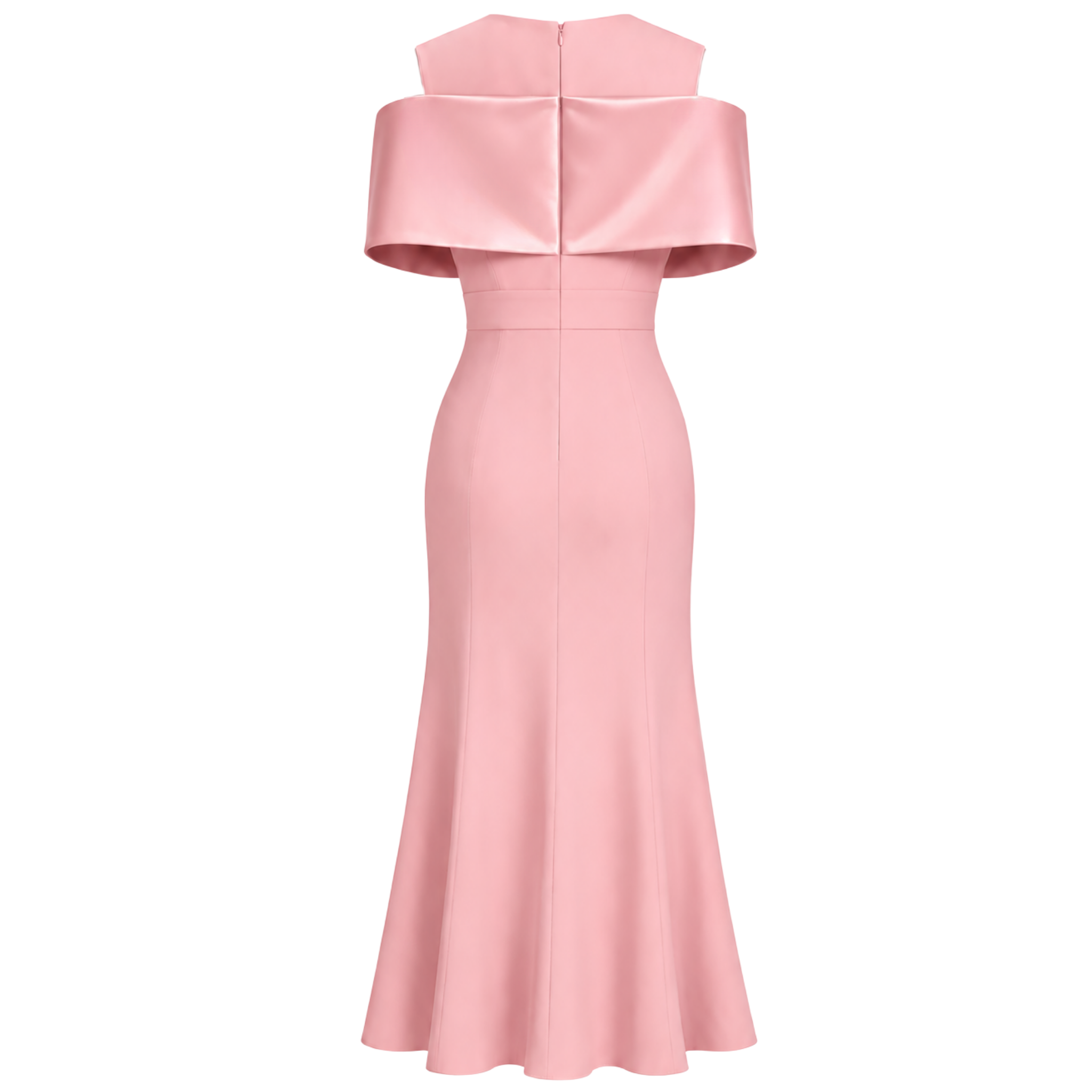 SHOULDER DETAIL RUFFLED SKIRT DRESS PINK