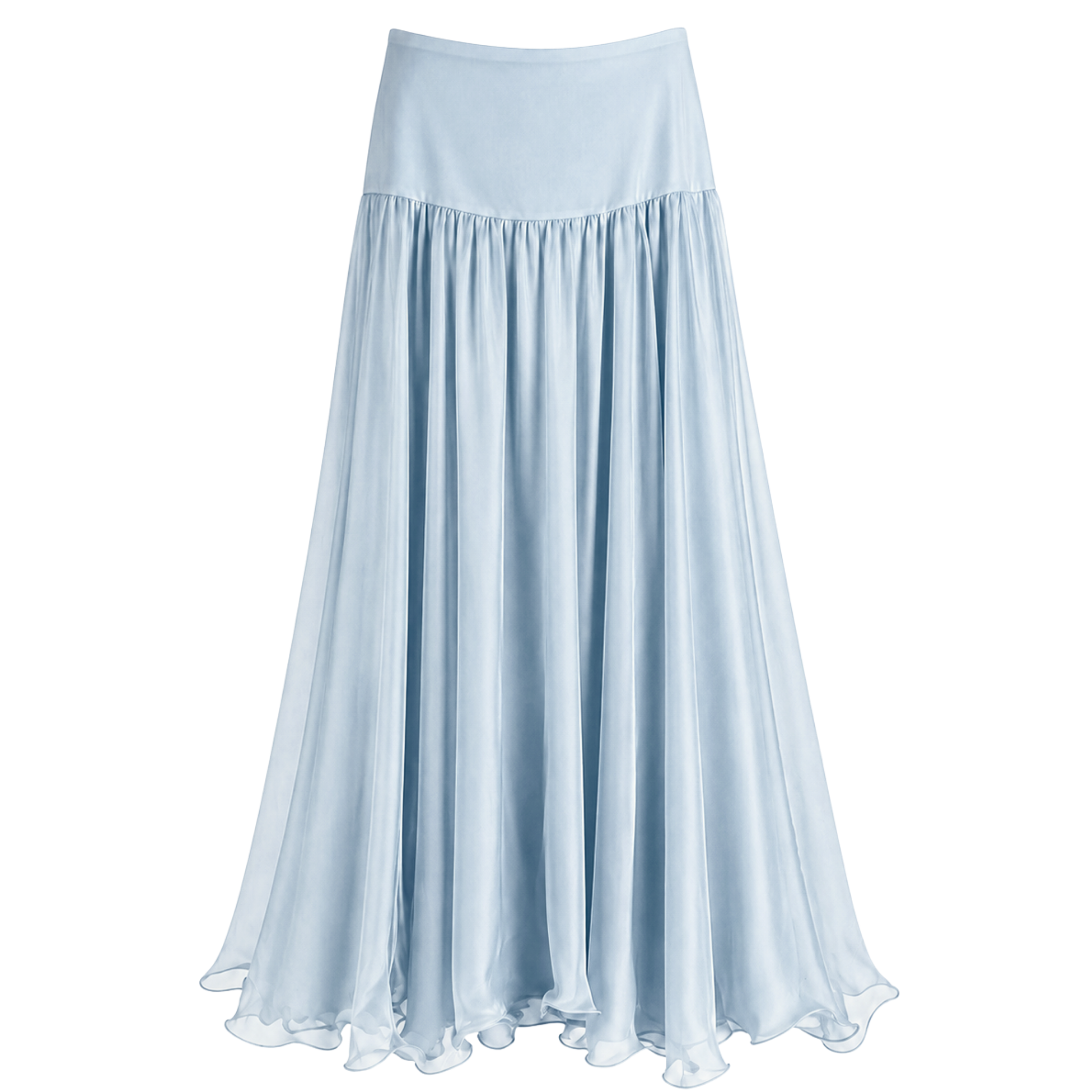 PEONY EMBROIDERY DETAIL SKIRTED SET BLUE