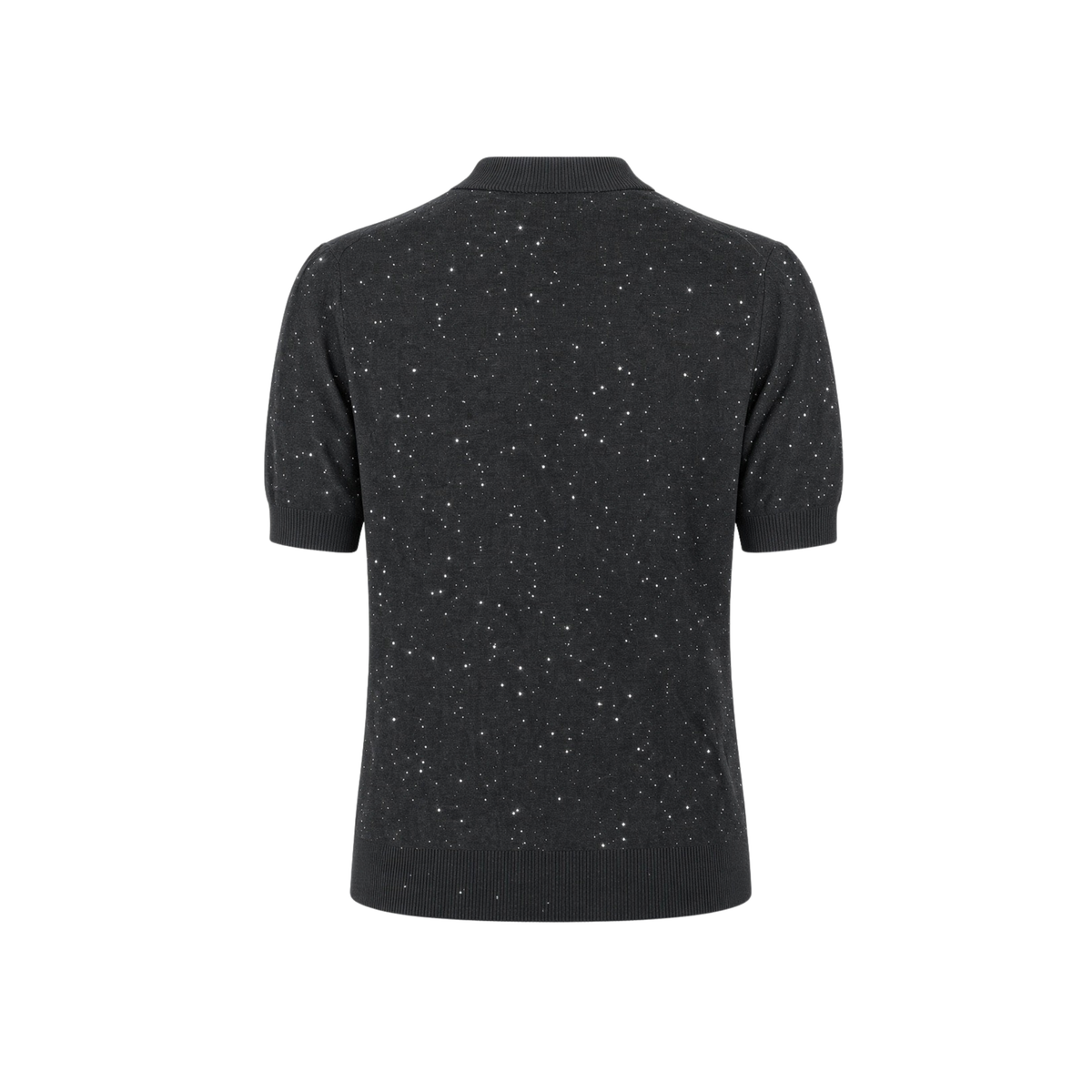HIGH NECK SPARKLY KNIT ANTHRACITE