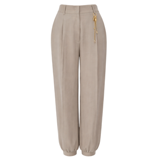 PAÇA DETAY TENCEL PANTOLON TAŞ