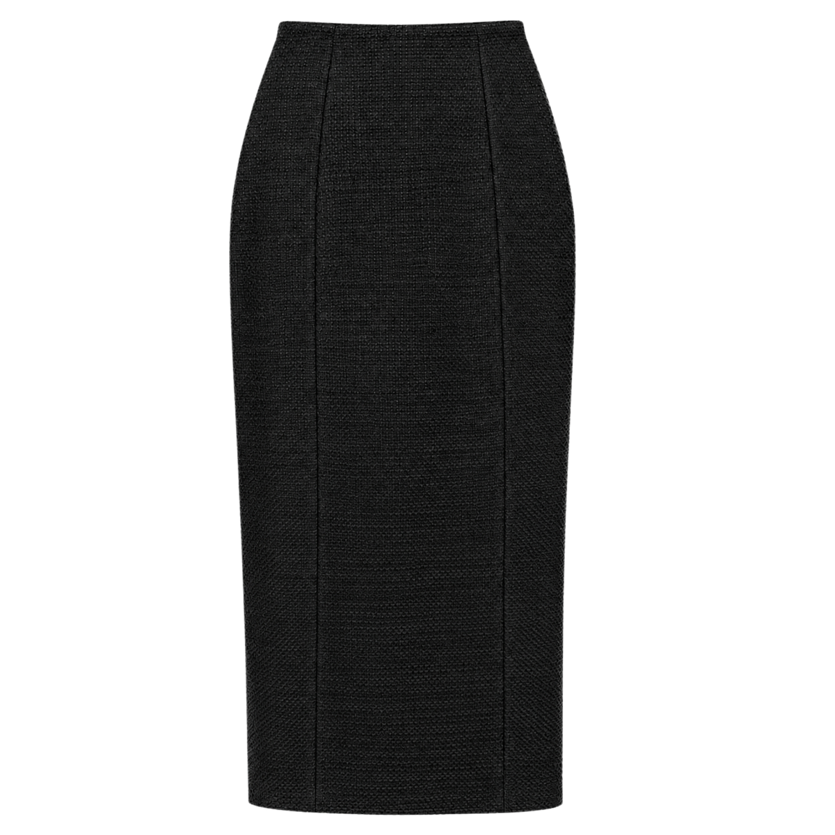 GOLD BUTTONED SHORT SLEEVE TWEED JACKET AND SKIRT SET BLACK