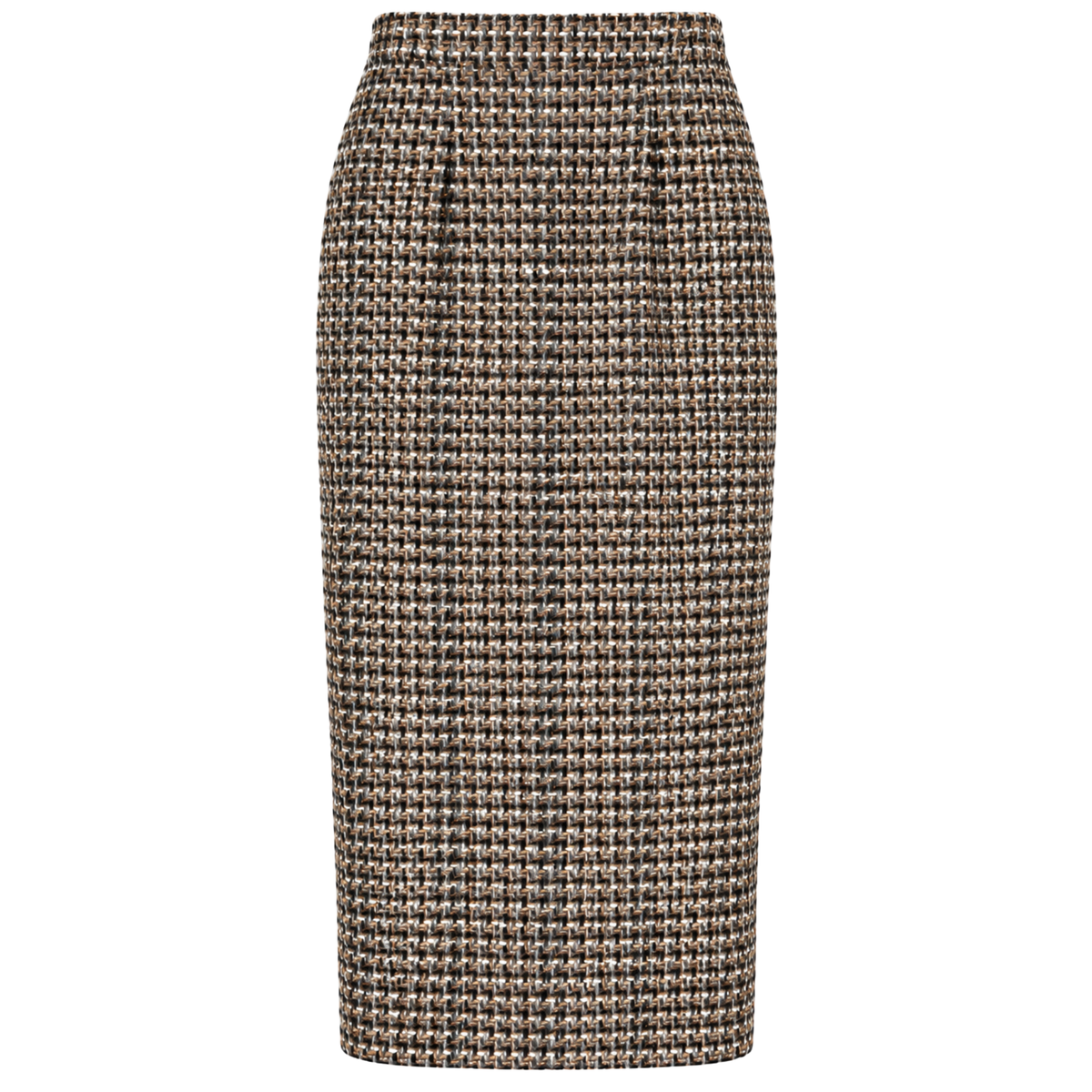 TWEED JACKET AND SKIRT SET WITH GOLD BUTTONS MULTICOLOR
