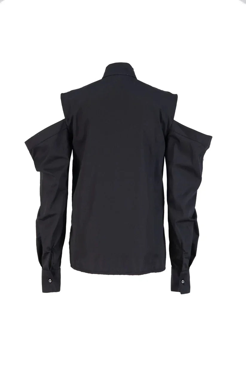 EMMA OFF-SHOULDER SHIRT BLACK