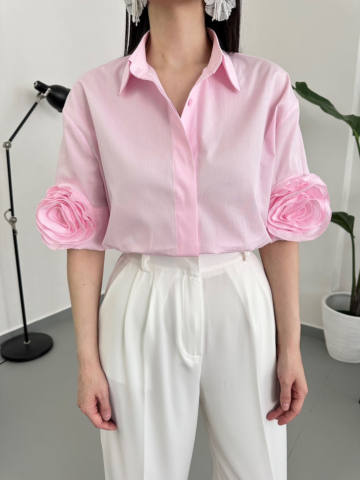 ROSE COTTON SHIRT PINK