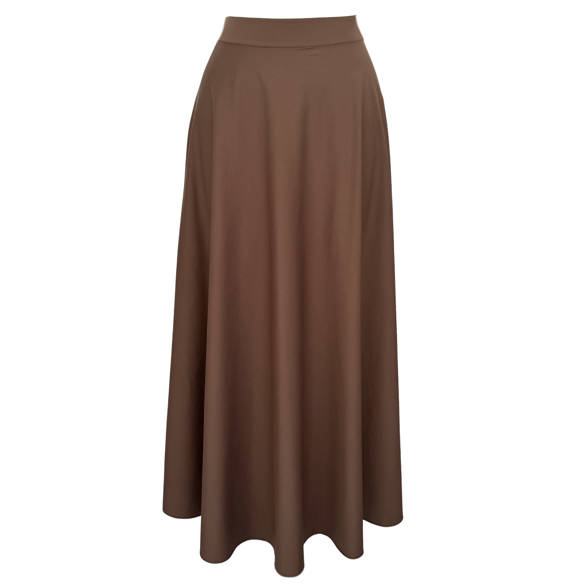 NADIA A-LINE STYLE COTTON SKIRT BROWN