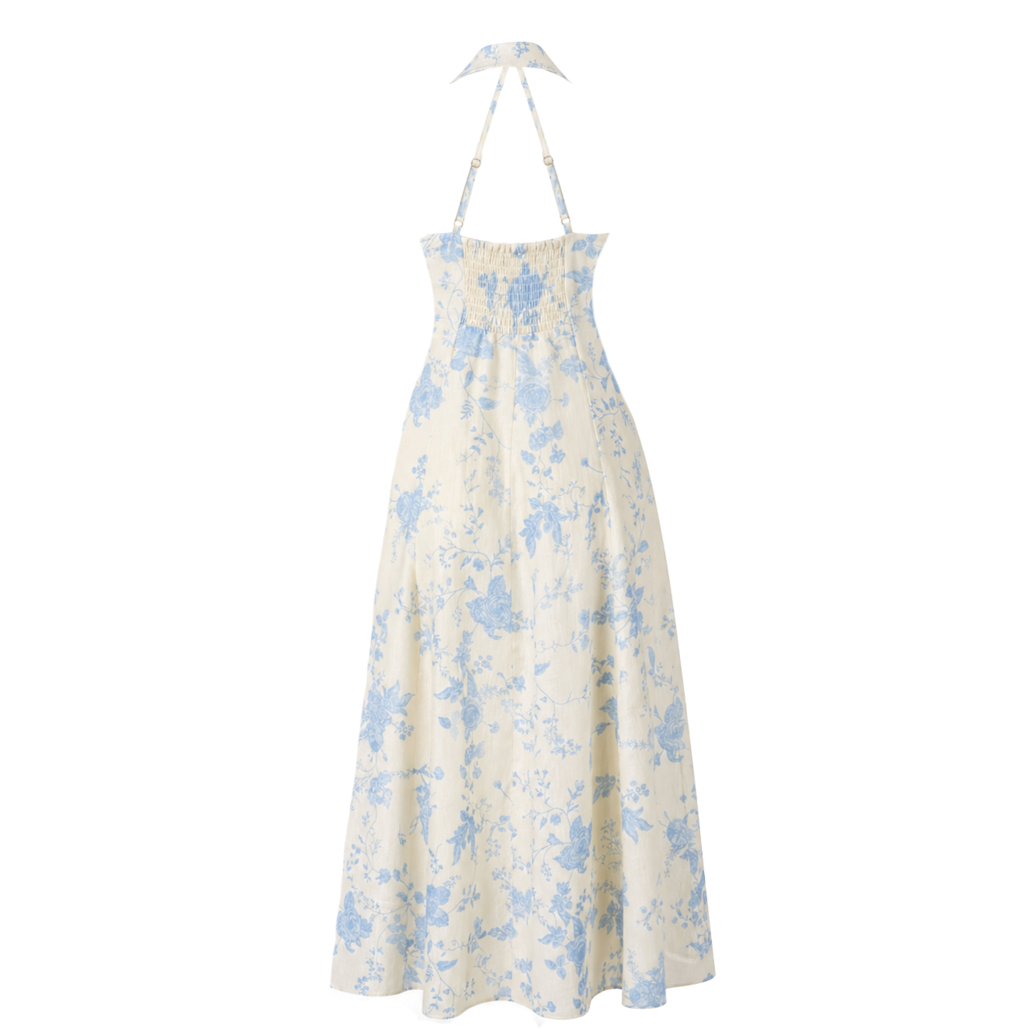 BACK DETAIL FLORAL PRINT DRESS