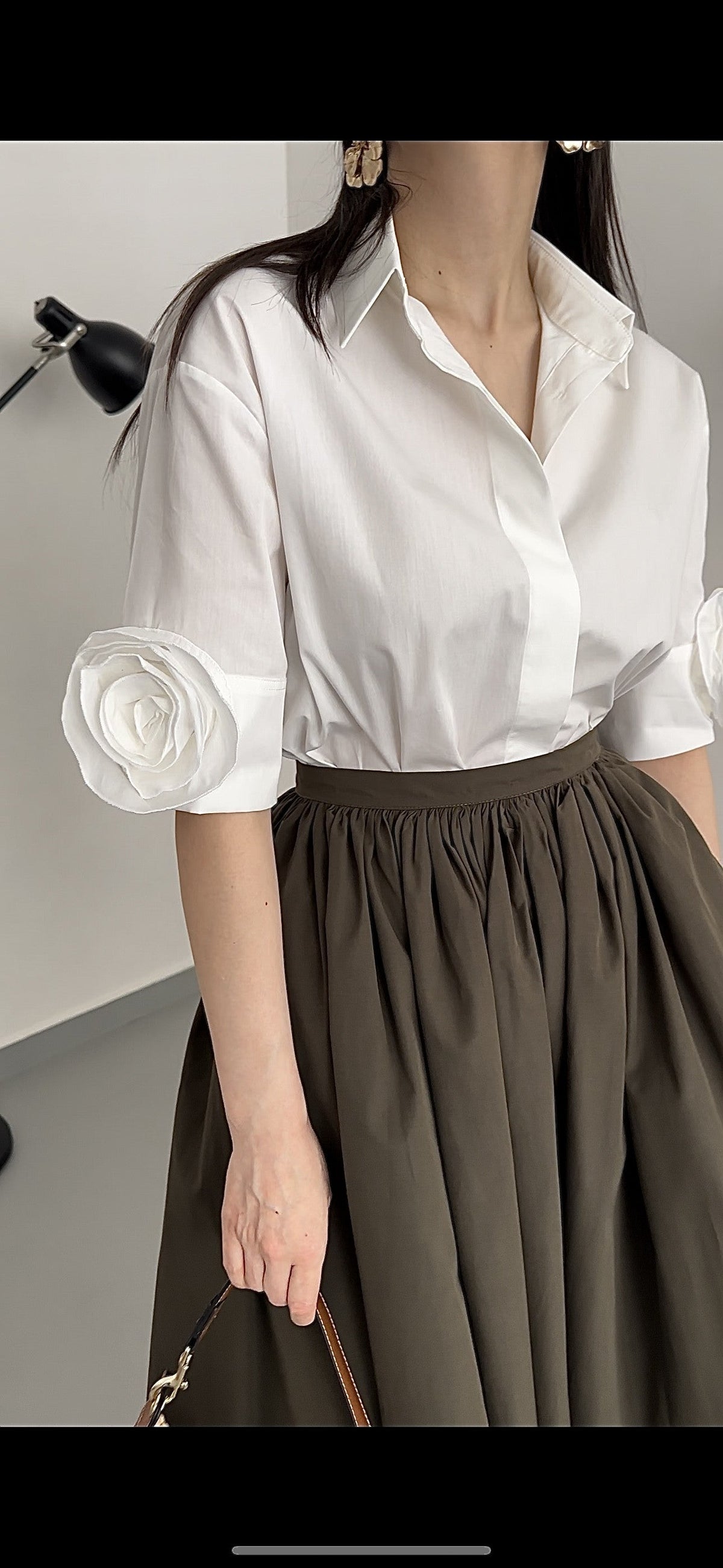 ROSE COTTON SHIRT ECRU