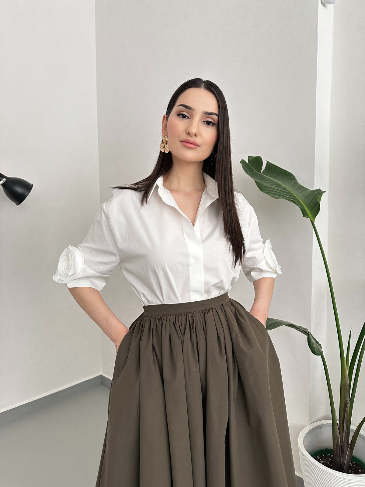 ROSE COTTON SHIRT ECRU
